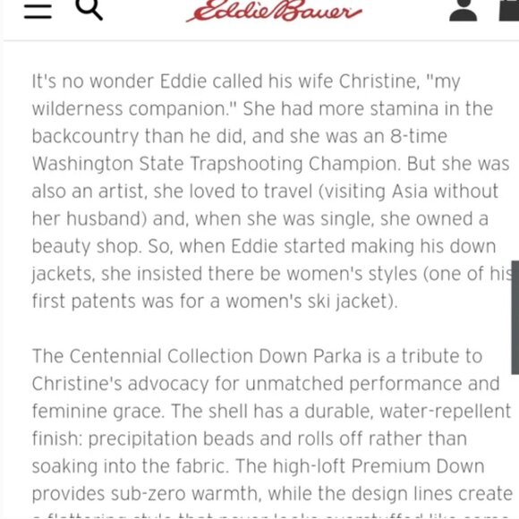 Eddie Bauer Centennial Collection Down Parka Size Large BLACK - Picture 9 of 10